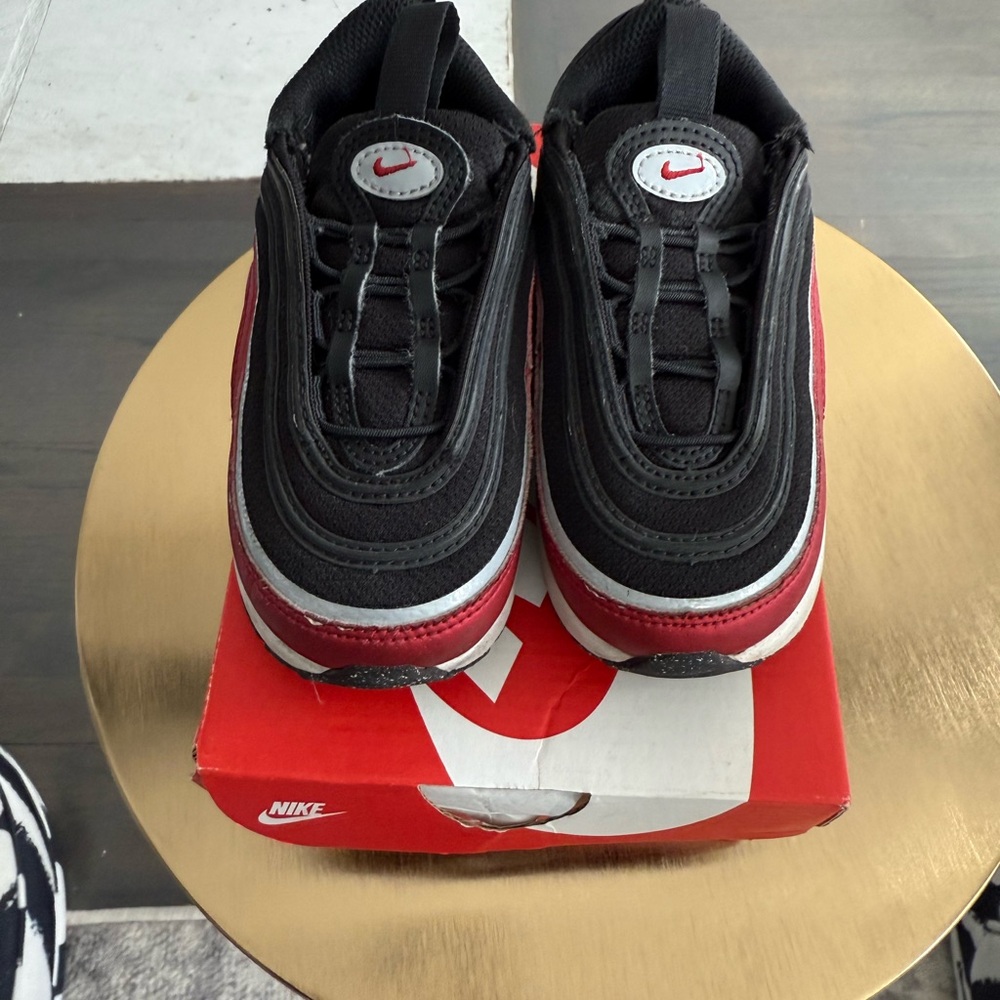 Nike Air Max 97 Toddler Black and Red Sneakers